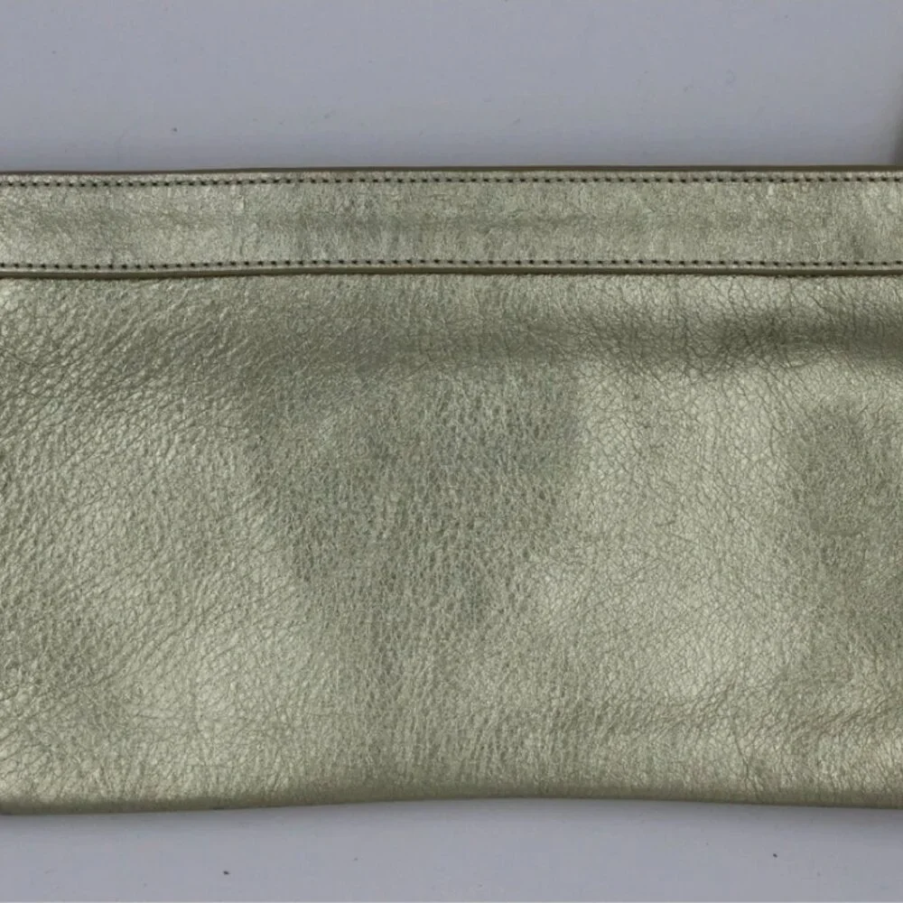 KATE SPADE Metallic Gold Soft Leather Zipper Cosmetic Case - Picture 8 of 13